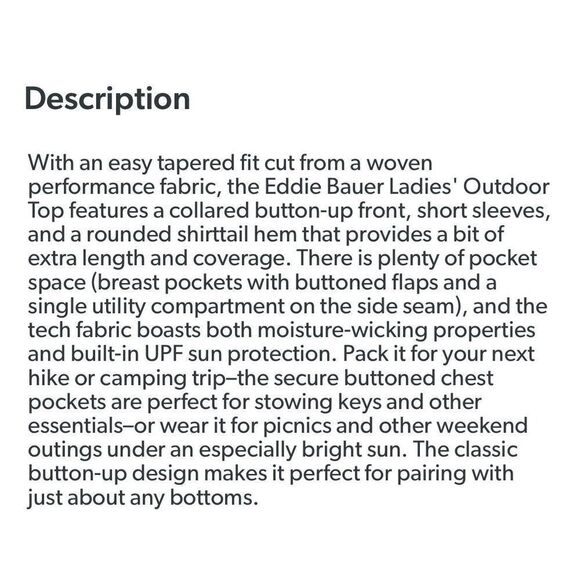 NEW Eddie Bauer Adventure Shirt Women’s Large Short Sleeve Pink White Plaid NWT - Picture 10 of 15